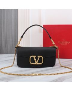 VALENTINO GARAVANI LOCÒ CALFSKIN SHOULDER BAG