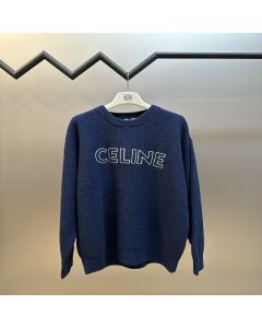 celine oversized crew neck sweater in wool