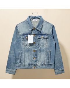 Celine oversized trucker jacket in union wash denim