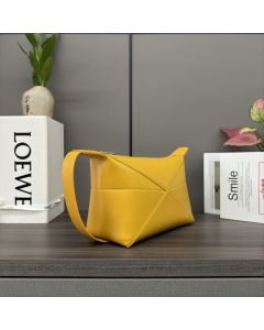LOEWE Puzzle Fold wash bag in shiny calfskin