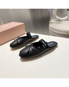 MIU MIU Leather ballerina mules
