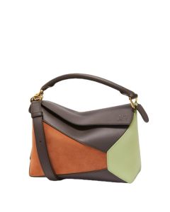 LOEWE Small Puzzle bag in classic calfskin and suede