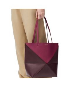 LOEWE Puzzle Fold Tote in shiny calfskin