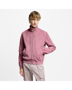 LV Monogram Debossed Leather Tracksuit Jacket