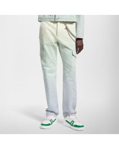 LV Damier Gradient Jacquard Denim Cargo Pants