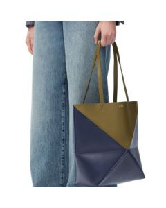 LOEWE Puzzle Fold Tote in shiny calfskin