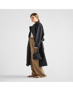 Prada Crochet and leather mini-bucket bag