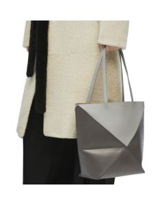 LOEWE Puzzle Fold Tote in shiny calfskin