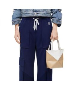 LOEWE Mini Puzzle Fold Tote in shiny calfskin