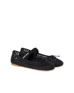 MIU MIU Woven nappa leather ballerinas