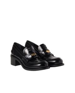 MIU MIU Brushed leather loafers