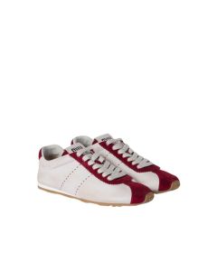 MIU MIU Plume nappa leather and suede sneakers