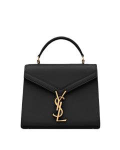 YSL CASSANDRA Mini top handle bag in grain de poudre embossed leather