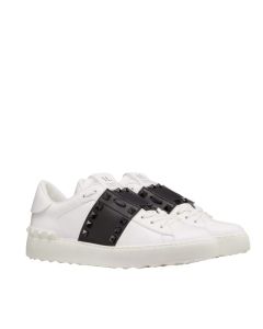 Valentino ROCKSTUD UNTITLED SNEAKER IN CALFSKIN LEATHER WITH TONAL STUDS