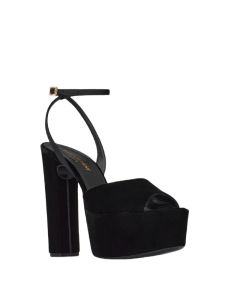 YSL Jodie platform sandals in velvet