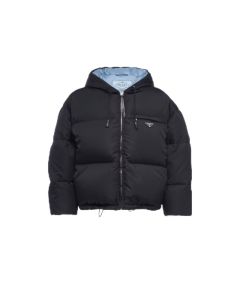 Prada Re-Nylon Gabardine hooded down jacket