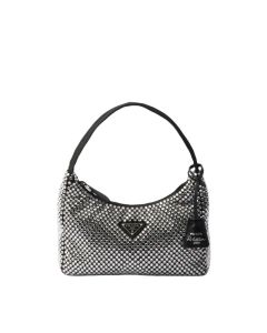 Prada Re-Edition Satin mini-bag with crystals