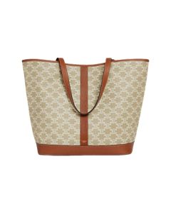 Celine MEDIUM CABAS IN TRIOMPHE CANVAS AND CALFSKIN