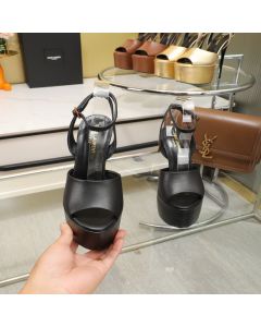 YSL Jodie platform sandals in velvet