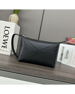 LOEWE Puzzle Fold wash bag in shiny calfskin