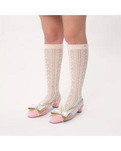Valentino BOWOW SLINGBACK PUMPS IN MOIRÈ FABRIC