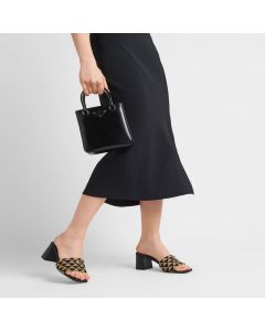Prada Embroidered fabric sandals