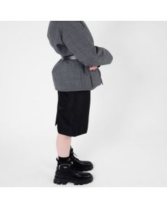 Prada Monolith leather and Re-Nylon boots with pouch