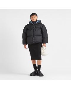Prada Re-Nylon Gabardine hooded down jacket
