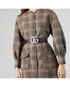 Gucci GG Marmont wide belt with crystals