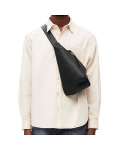 LOEWE Anton sling in supple smooth calf and jacquard