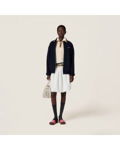 MIU MIU Bonded piqué and technical jersey blouson jacket