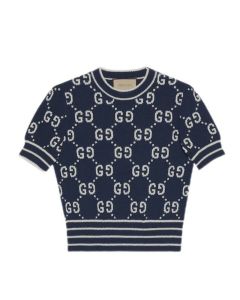 Gucci GG cotton jacquard top