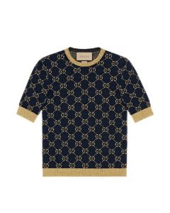 Gucci GG cotton lamé top