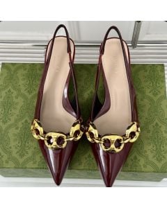 Women's slingback with Gucci Marina Chain