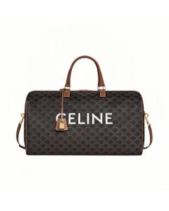LARGE VOYAGE BAG IN TRIOMPHE CANVAS WITH CELINE PRINT