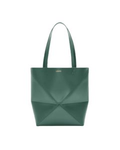 LOEWE Medium Puzzle Fold tote in shiny calfskin