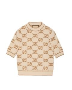 Gucci GG wool bouclé jacquard top
