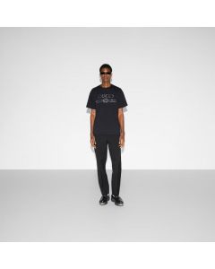 Gucci Embroidered cotton jersey T-shirt