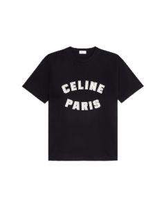 loose celine paris t-shirt in cotton jersey