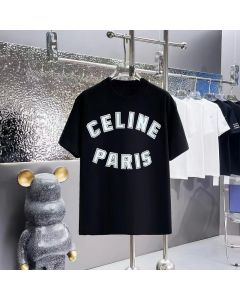 loose celine paris t-shirt in cotton jersey