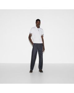 Gucci Knit cotton polo shirt with intarsia