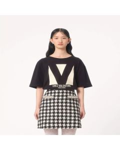 JERSEY COTTON T-SHIRT WITH CHEZ VALENTINO PRINT