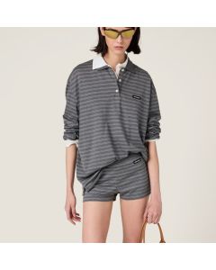 MIU MIU Cotton jersey polo shirt