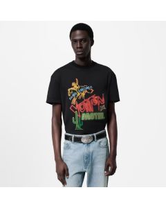 LV Graphic Embellished Cotton T-Shirt