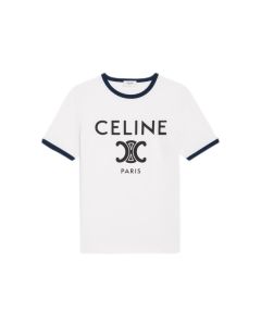 celine paris t-shirt in cotton jersey
