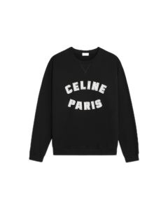 loose celine paris sweatshirt in cotton fleece