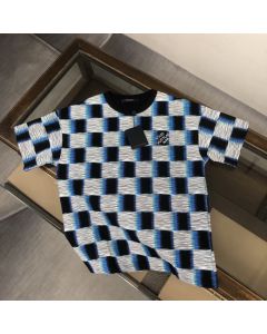 LV Damier Short-Sleeved Cotton T-Shirt