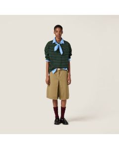 MIU MIU Long-sleeved cotton jersey T-shirt
