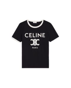CELINE PARIS T-SHIRT IN COTTON JERSEY
