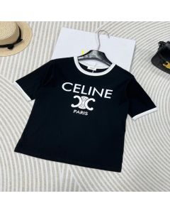 CELINE PARIS T-SHIRT IN COTTON JERSEY
